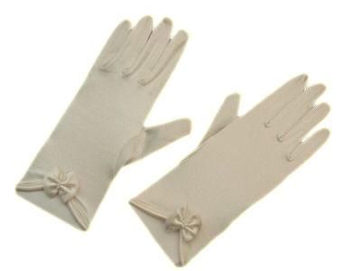 Classic Women Wedding Gloves with Flower Decoration (JYG-29311)