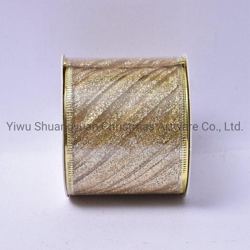 Christmas Ribbon Decor for Holiday Wedding Party Decoration Supplies Hook Ornament Craft Gifts