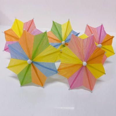 Cupcake/Cake/Ice Cream/Fruit/Cocktail Decoration Paper Party Sticks Colorful Octagonal Cocktail Umbrella Picks