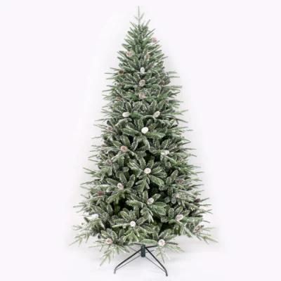 Yh2157 Artificial Snow Flocking PVC Pine Cone Xmas Tree Christmas Decoration