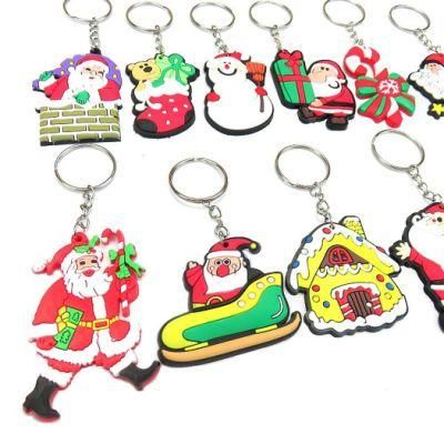 Christmas Gifts Party Favors Soft Keychain Cartoon Keychain Creative Key Ring
