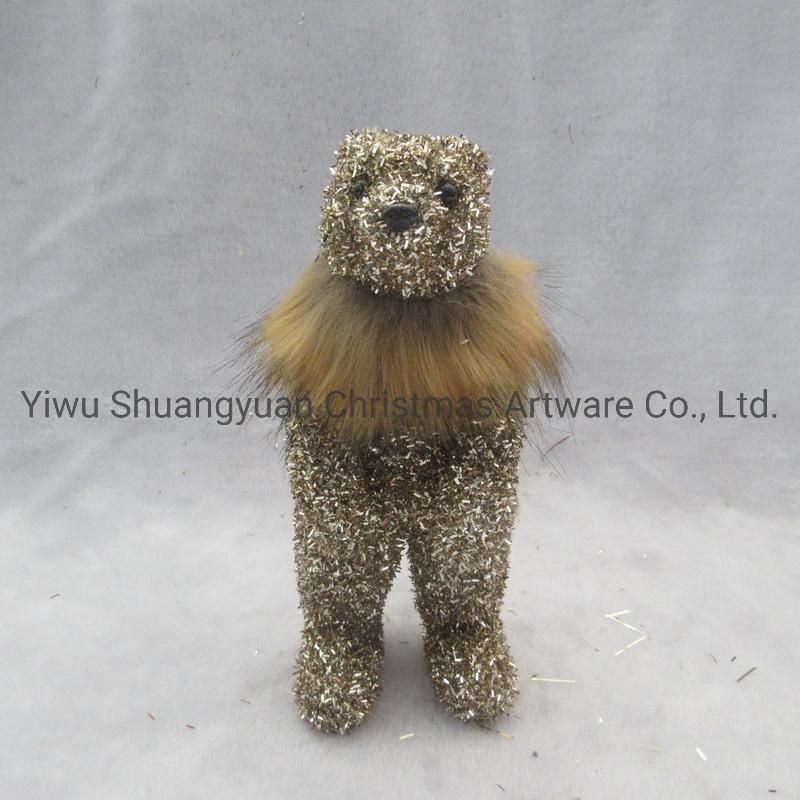 Hotsale Christmas Animals Bear Decoration Animal Christmas Ornaments Plush Christmas Stuffed Animals