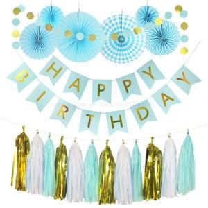 Umiss Paper Happy Birthday Banner Garland Party Decorations for Factory OEM