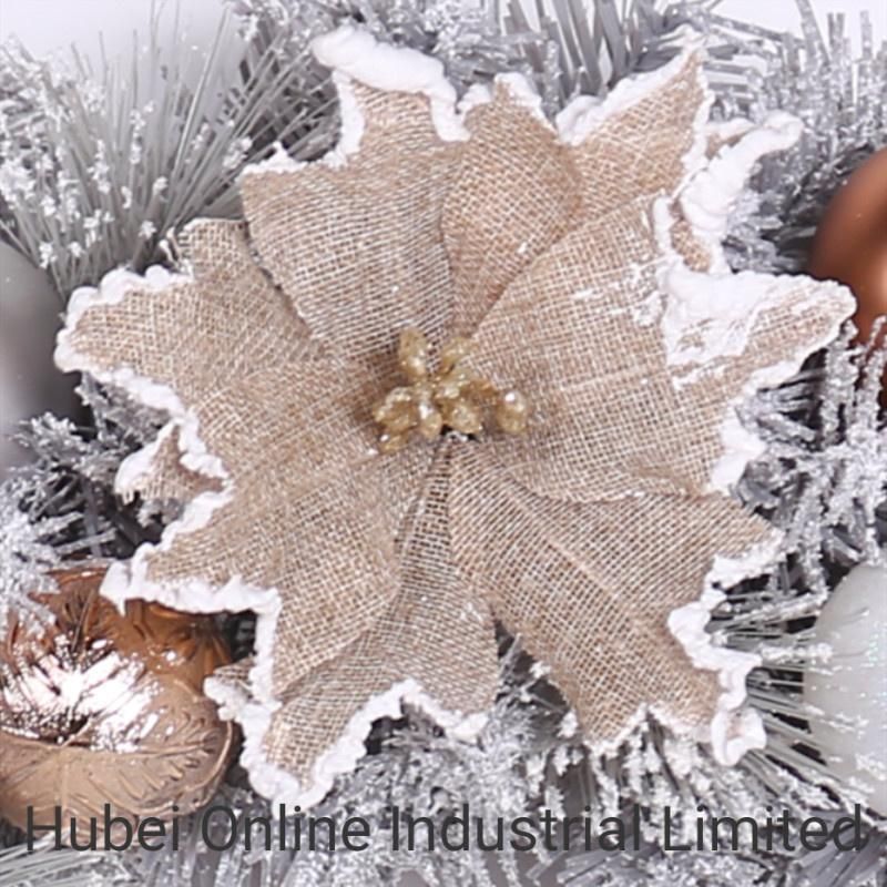 China Christmas Silver Wreath Decorative Wholesale Pine Christmas Wreath for Gifts Decoration