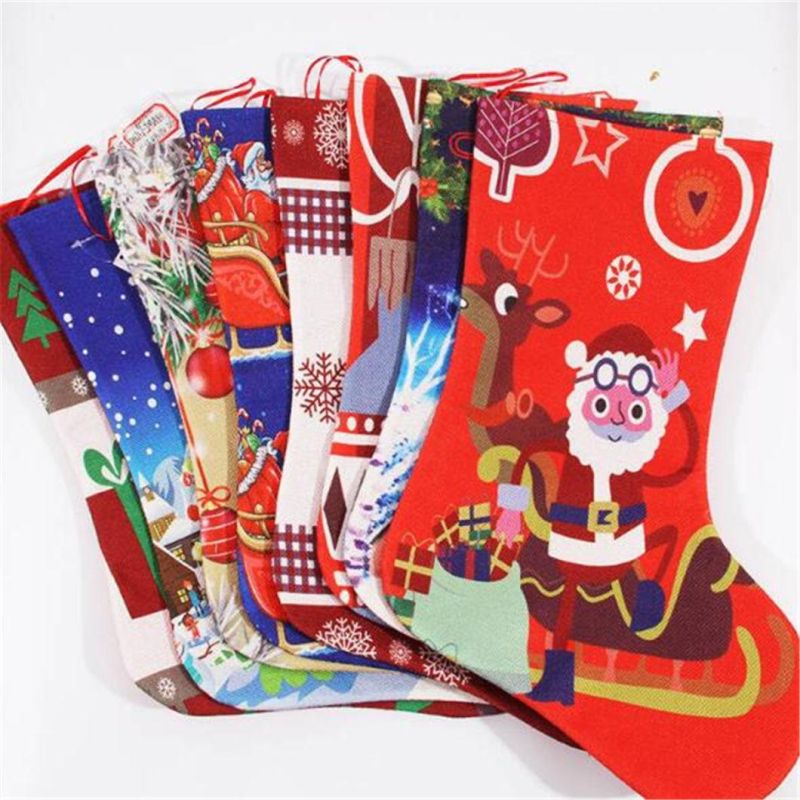 OEM Design Red Christmas Santa Stocking