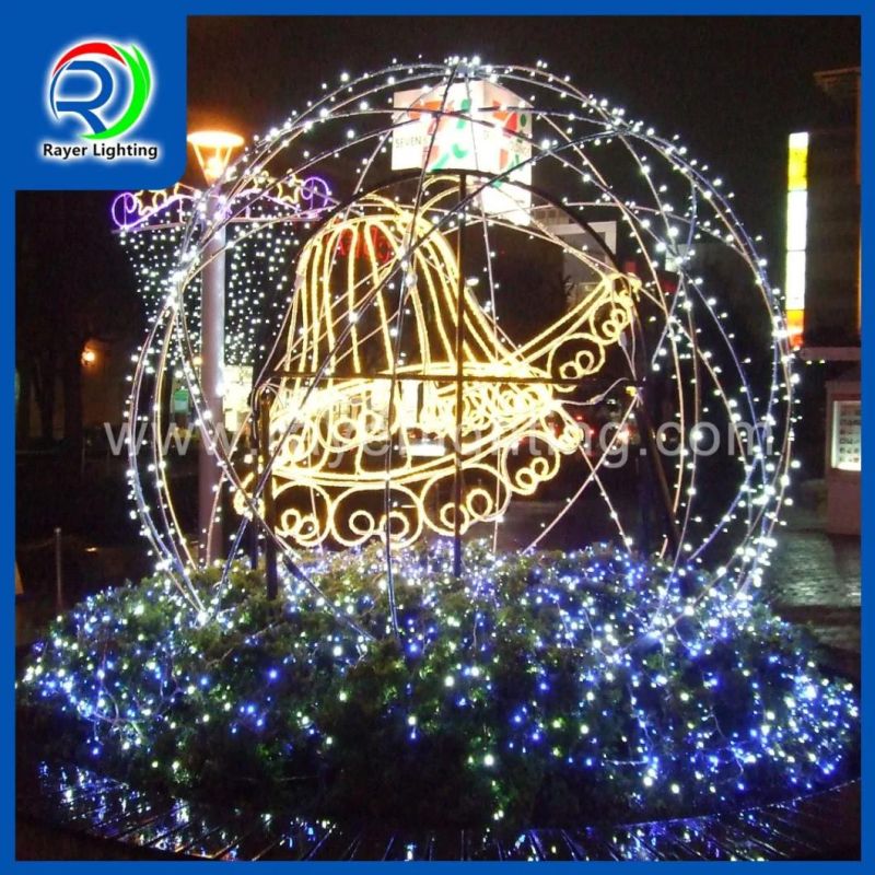 60cm LED Christmas Motif Lighting Christmas Balls with Anti-Rust Frame