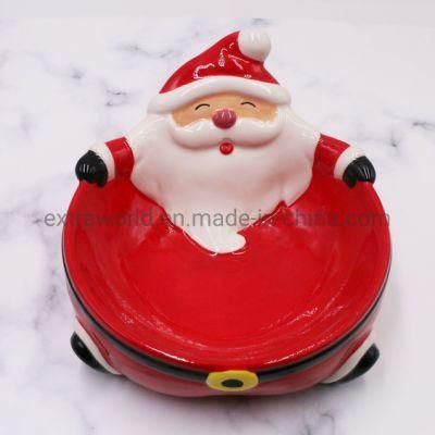 Personalized Christmas Santa Carfts Ornament Ceramic Dish