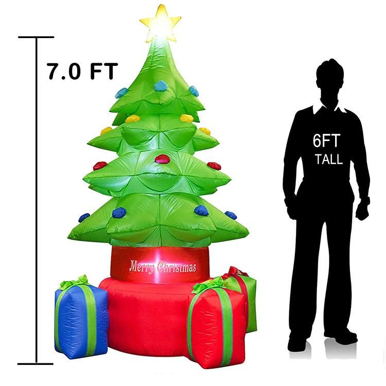 Merry Christmas Wholesale Inflatable Christmas Gift Inflatable 7FT Christmas Tree