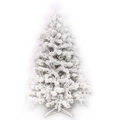 Yh2022 4FT Pre-Lit Automatic White Pine Artificial Decoration Flocking Christmas Tree