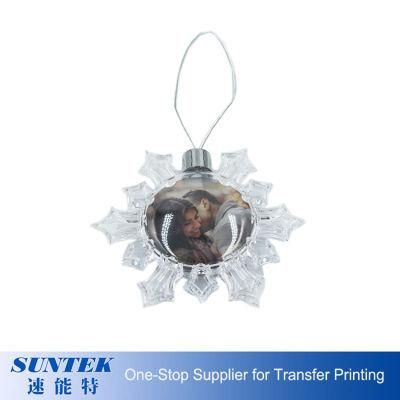 Sublimation Blank Snowflake Christmas Ornament with Metal Aluminum Sheet for Outdoor and Indoor Decoration