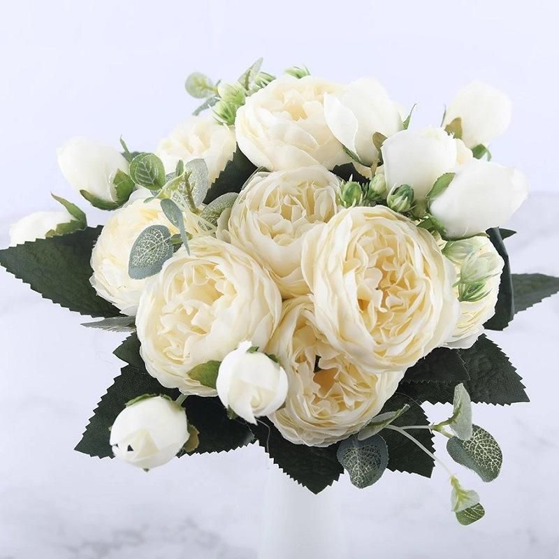 Silk Flower Wholesale Artificial Rose Flower for Wedding Home Decoration