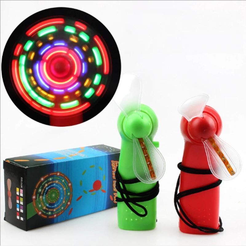 Colorful Handheld LED Mini Fan Operated