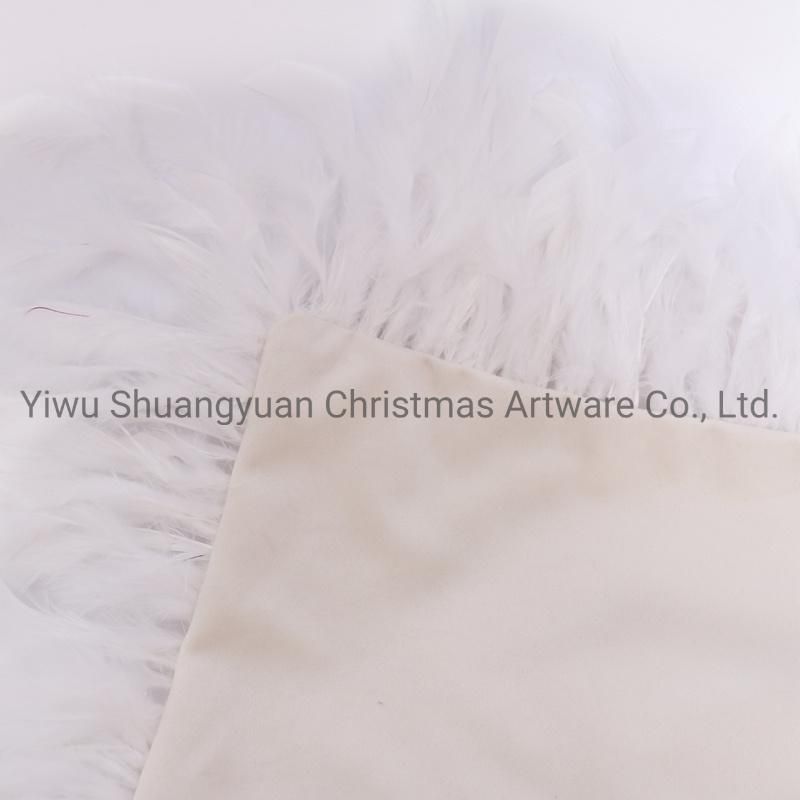 New Design Christmas Bolster Pillow with Feather for Holiday Wedding Party Home Decoration Hook Ornament Craft Gifts
