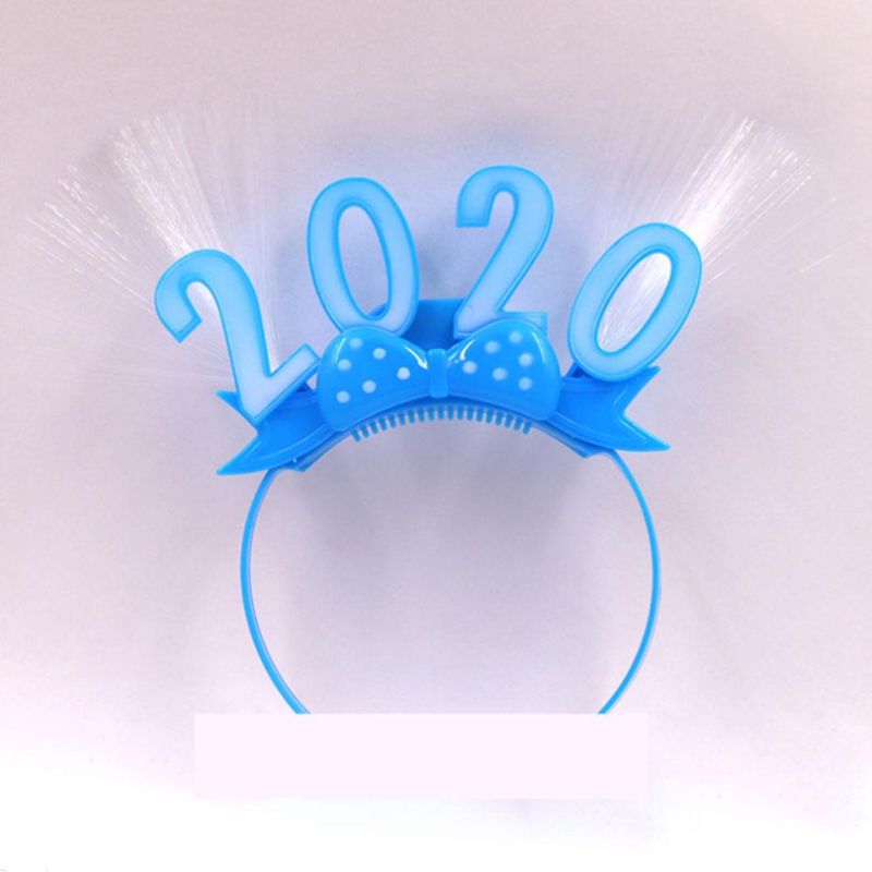 Happy New Year LED Flashing Hair Hoop Luminous Christmas Headband
