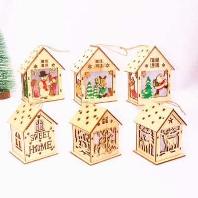 Christmas Wooden House for Home Decoration
