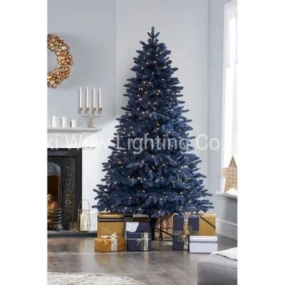 Sapphire Blue Christmas Tree Warm White LED Lights