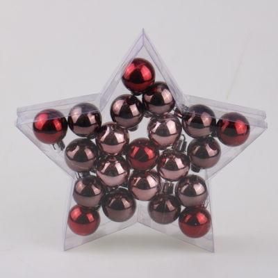 Christmas Hanging Ornaments in Star Shape PVC Box
