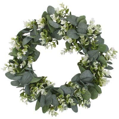 16&quot; Boxwood Wreath Farmhouse Greenery Wreath for Front Door Hanging Wall Window Party