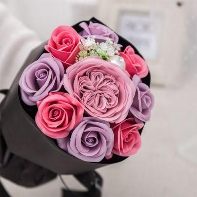 16PCS/Box Soap Austin Rose Gift Box Artificial Decorative Flowers of Resup