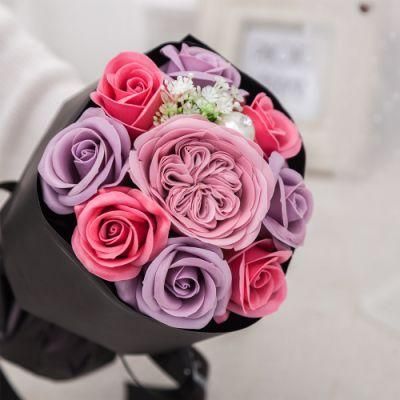 16PCS/Box Soap Austin Rose Gift Box Artificial Decorative Flowers of Resup