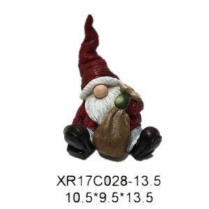 Factory Wholesale Resin /Polyresin Craft Christmas Gift Santa Statue