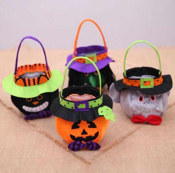 Trick or Treat Bags Pumpkin Halloween Kids Candy Handbag