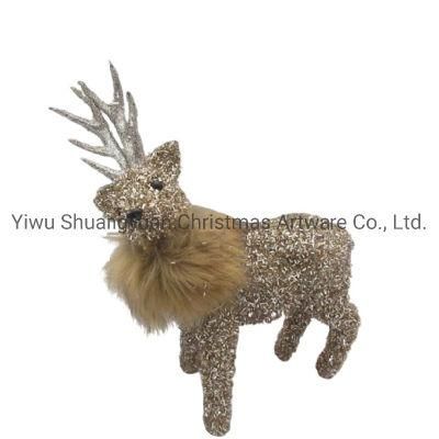 Lively Champagne Christmas Animals Christmas Deer Animal Christmas Decoration