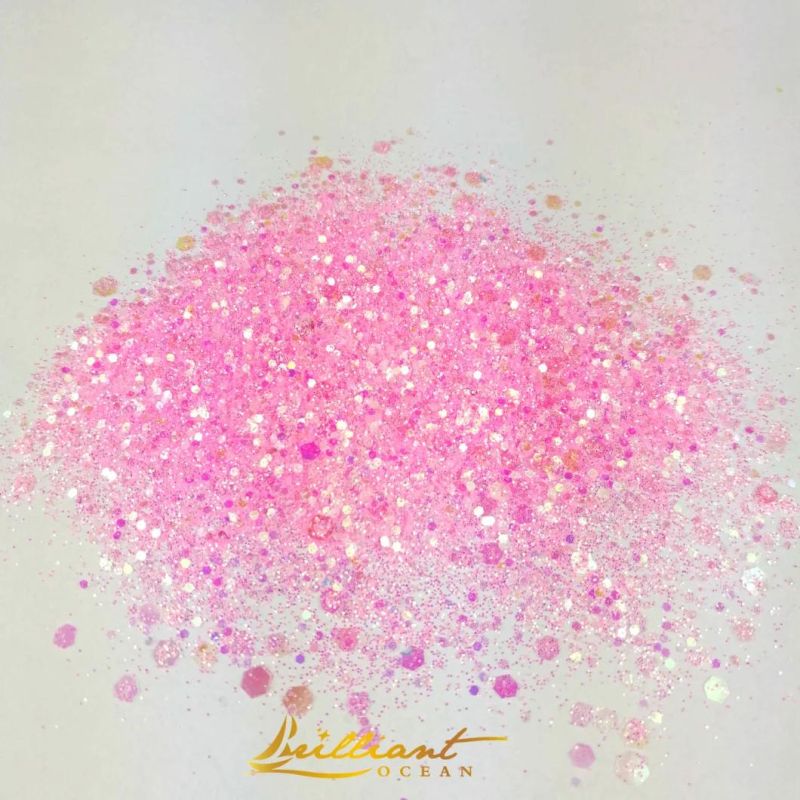Excellent Brilliant Pink Series Glitter Powder for Nail Art
