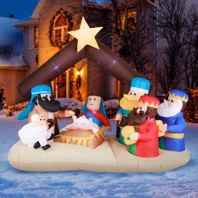 Giant Inflatable Christmas Nativity Scene Airblown Lighted up for Sales