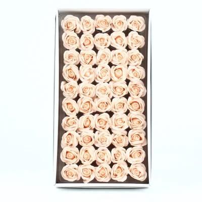 Artificial Bath Flower 50PCS Per Box Rose Soap Flowers 5cm Head Foam Soap Roses for Wedding