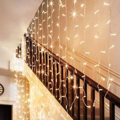 Outdoor Indoor Wall Decorations 300 LED Window Curtain String Light