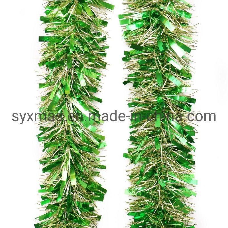 New Design Colorful Christmas Decoration Pet Tinsel Garland Party Decoration Garland