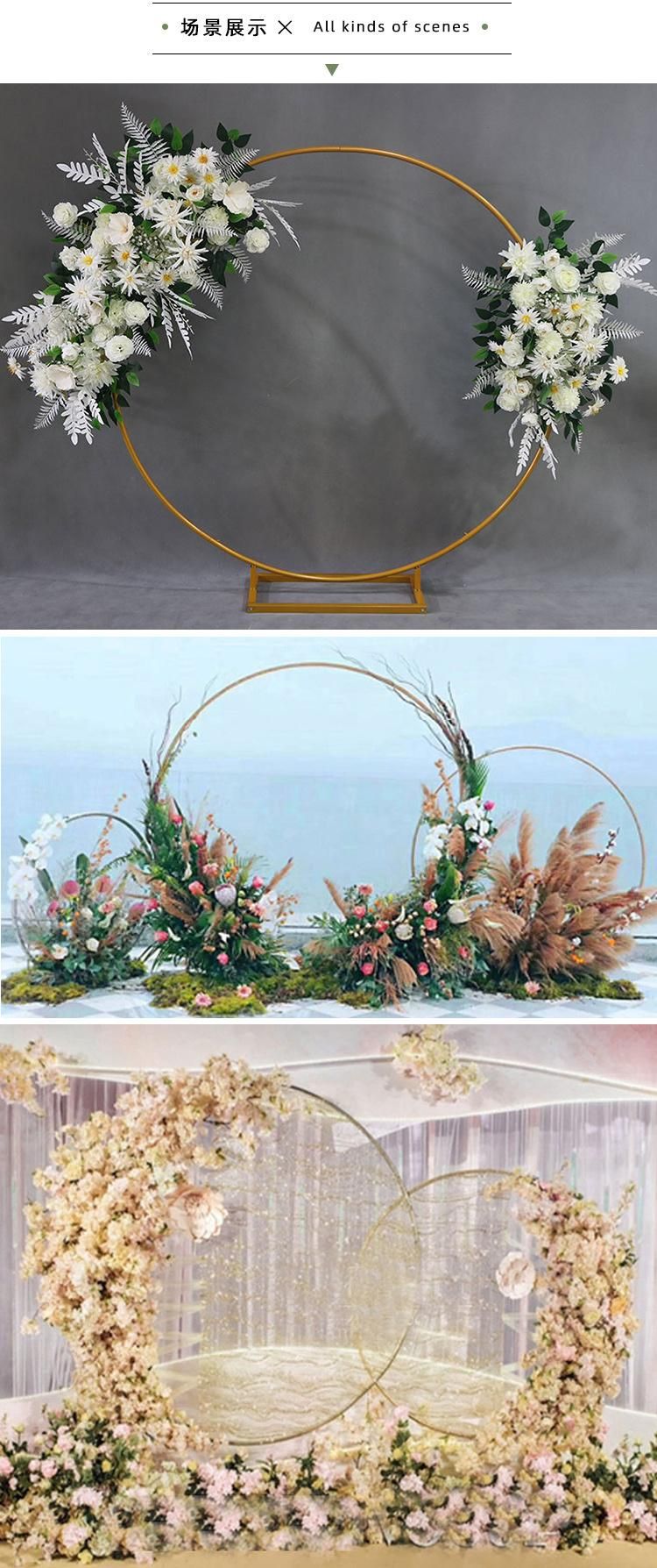 Qianxi DIY Round Arch Stand Backdrop Wedding Backdrop for Party Wedding Decor
