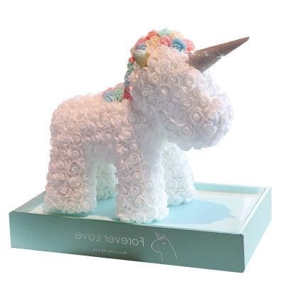 Wholesale Cheap Preserved Lowers Bear Rose Unicorn Rose Teddy Bear Love Type Rose for Valentine Gift