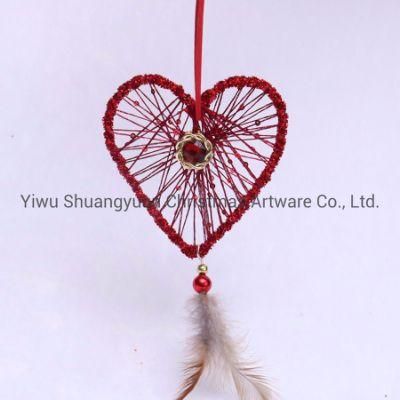 Heart Shape Plastic Hanging Ornaments Tree Ornaments