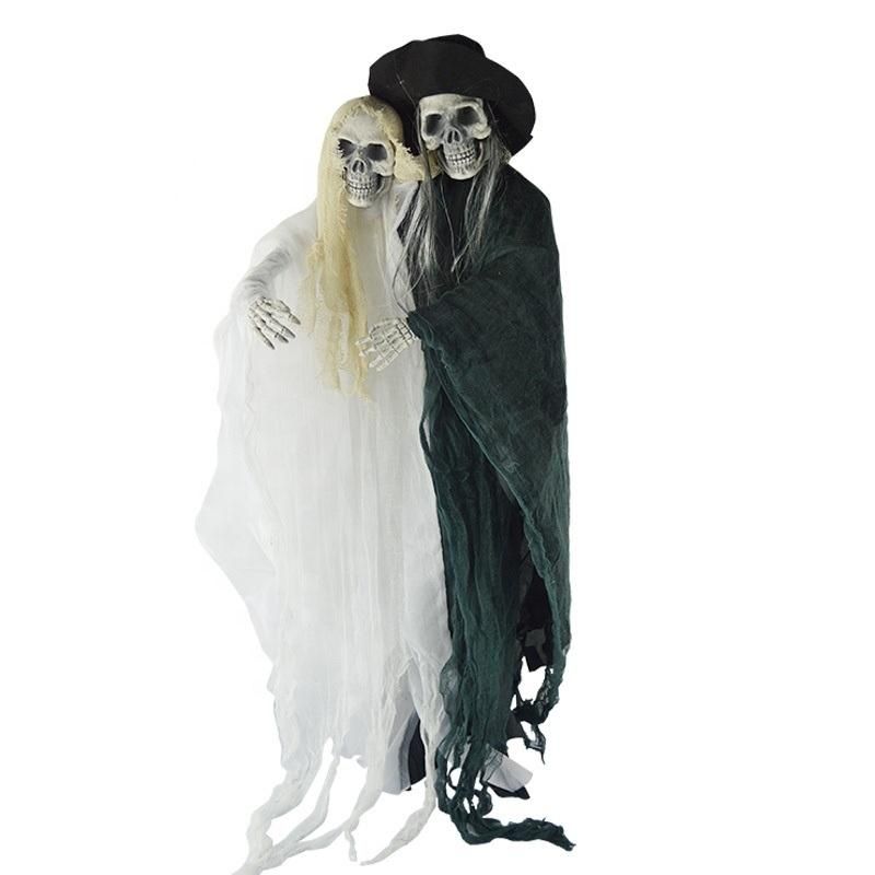 Hot Sale Life Size Halloween Creepy Hanging Plastic Skeleton Halloween