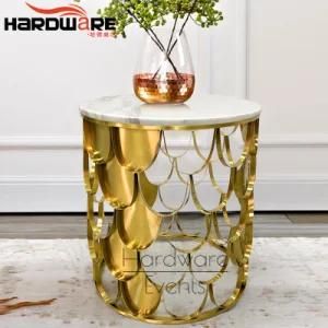 Wedding Decoration Gold Stainless Steel Glass Top Wedding Cake Table