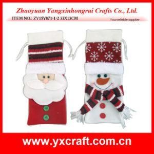 Christmas Decoration (ZY15Y071-1-2) Christmas Pocket Wine Bag