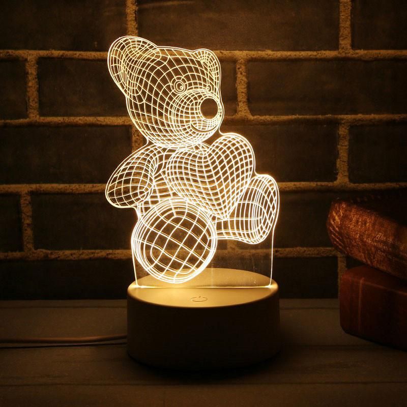 Christmas Gifts 3D LED Lamp Night Light Christmas Home Decorations