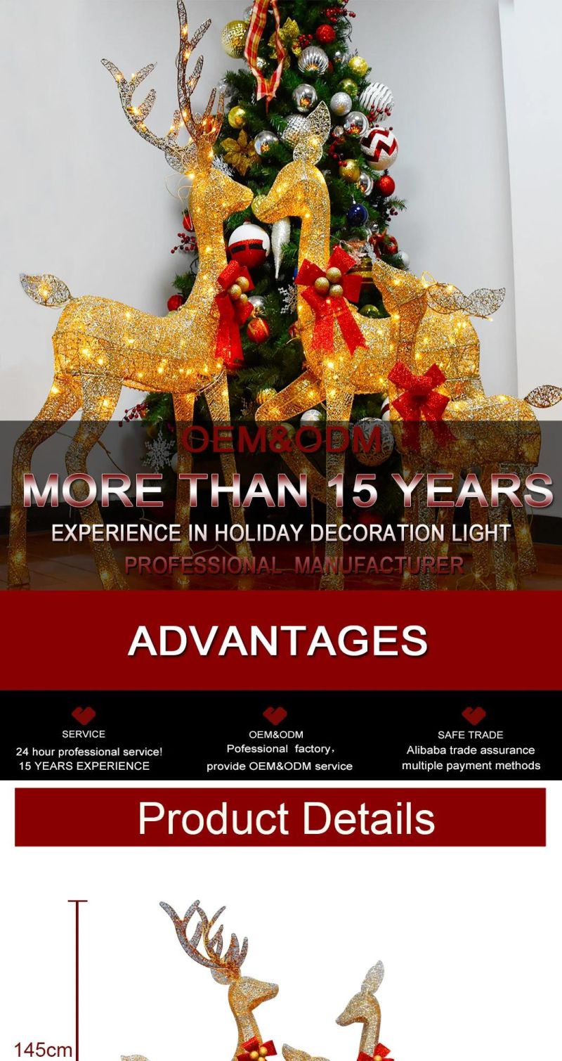 Wholesale Customizable LED Reindeer Lighting Products with Factory Price