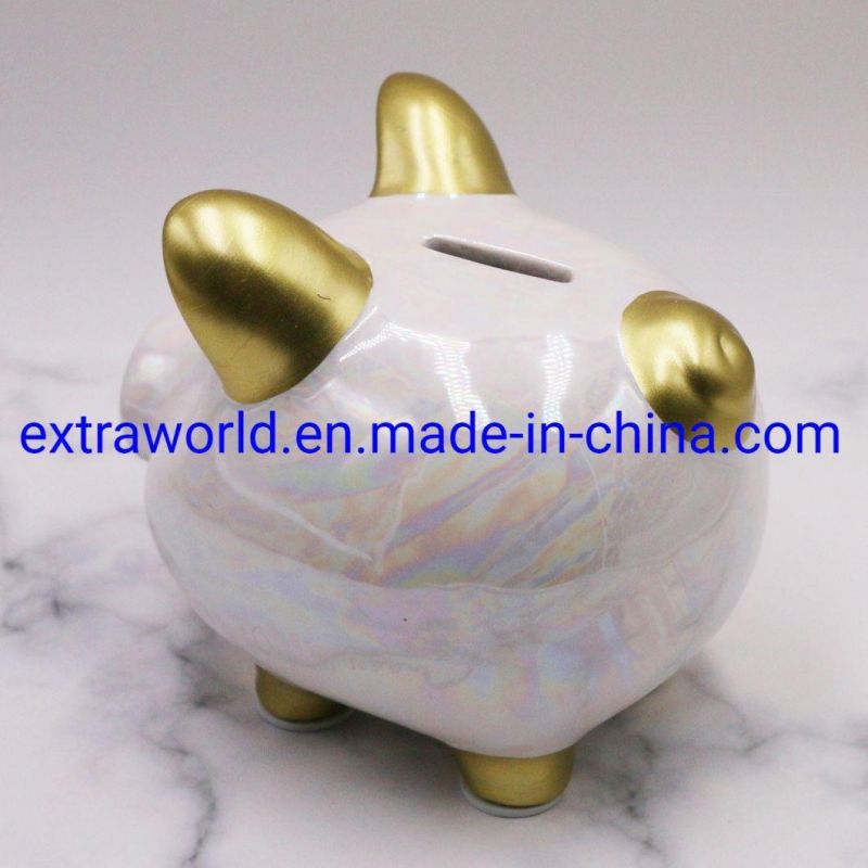 Lovely Pig Design Ceramic Piggy Bank Money Box for Gift