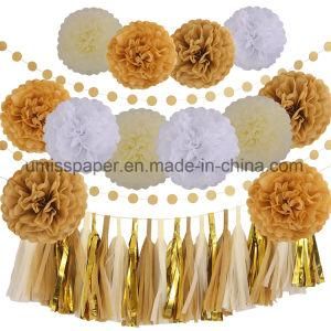 Umiss Paper Tassel Garland Tissue Flower for Wedding Party Decoration