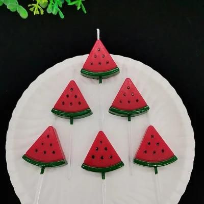 Watermelon Shape Paraffin Birthday Cake Candles