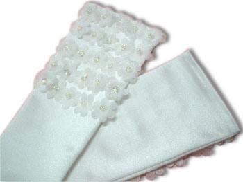 Fashion Lady Wedding Gloves with Pearl Decoration (JYG-29315)