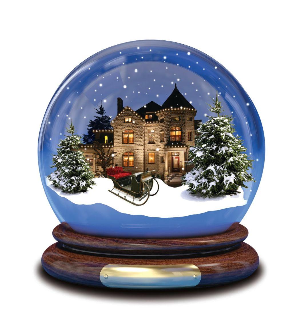 2020 Blue Christmas Snow Globe Ball