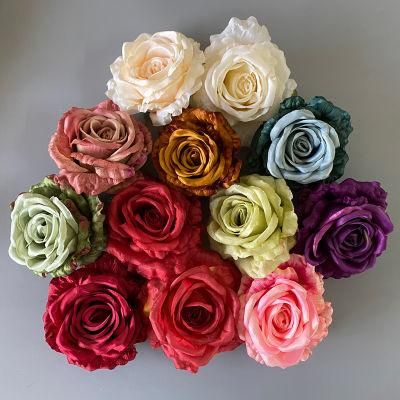 Wholesale High Quality Rose Flower Heads Silk Flower Arch Flower Heads