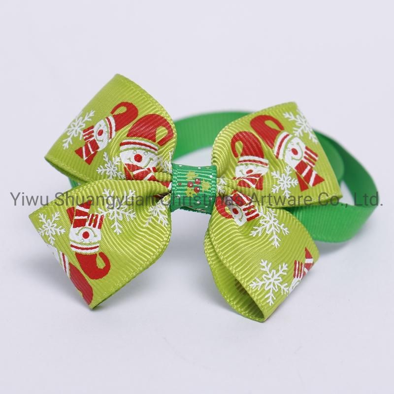 Christmas Pet Supplies Bowknot for Holiday Wedding Party Decoration Supplies Hook Ornament Craft Gifts