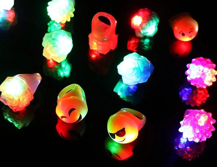 3PCS/Lot Strawberry Flashing LED Light up Party Toys Bumpy Rings