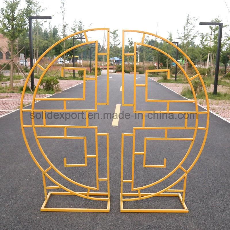 Concentric Circles Iron Art Screen Props Decoration for Wedding Stage