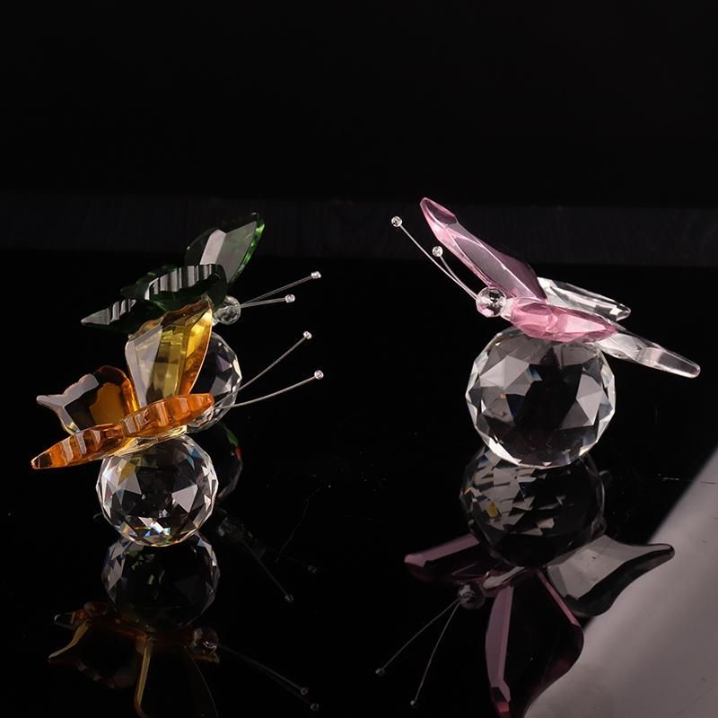 Manufacture China Facotry Crystal Butterfly for Home Decoration or Wedding Gifts